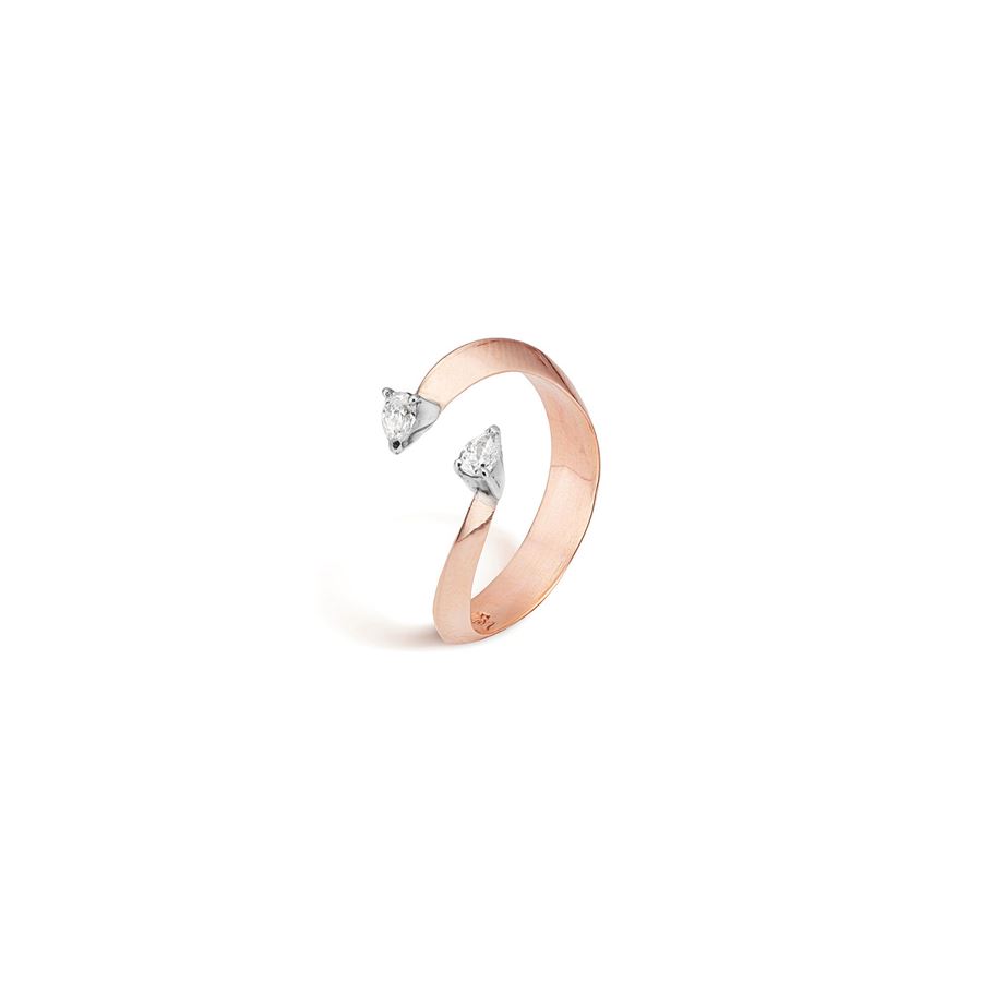 Anello 'Solis' due elementi in oro rosa SOLIS | AN2 2GCAU9R CT 0,18